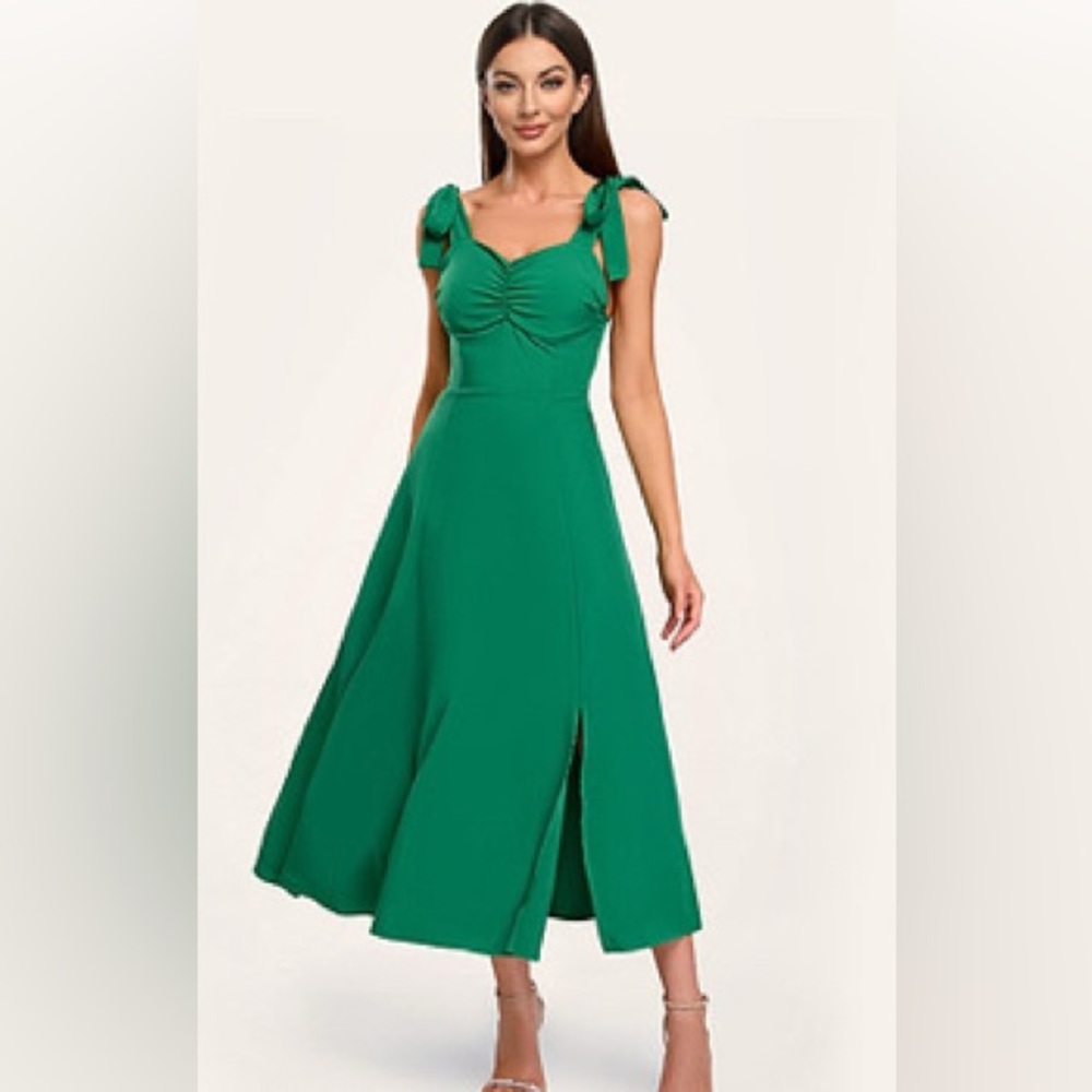 Tie-Strap Midi Dress